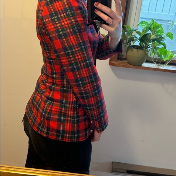 Vintage Pendleton Red Plaid Blazer - Picture 3 of 15
